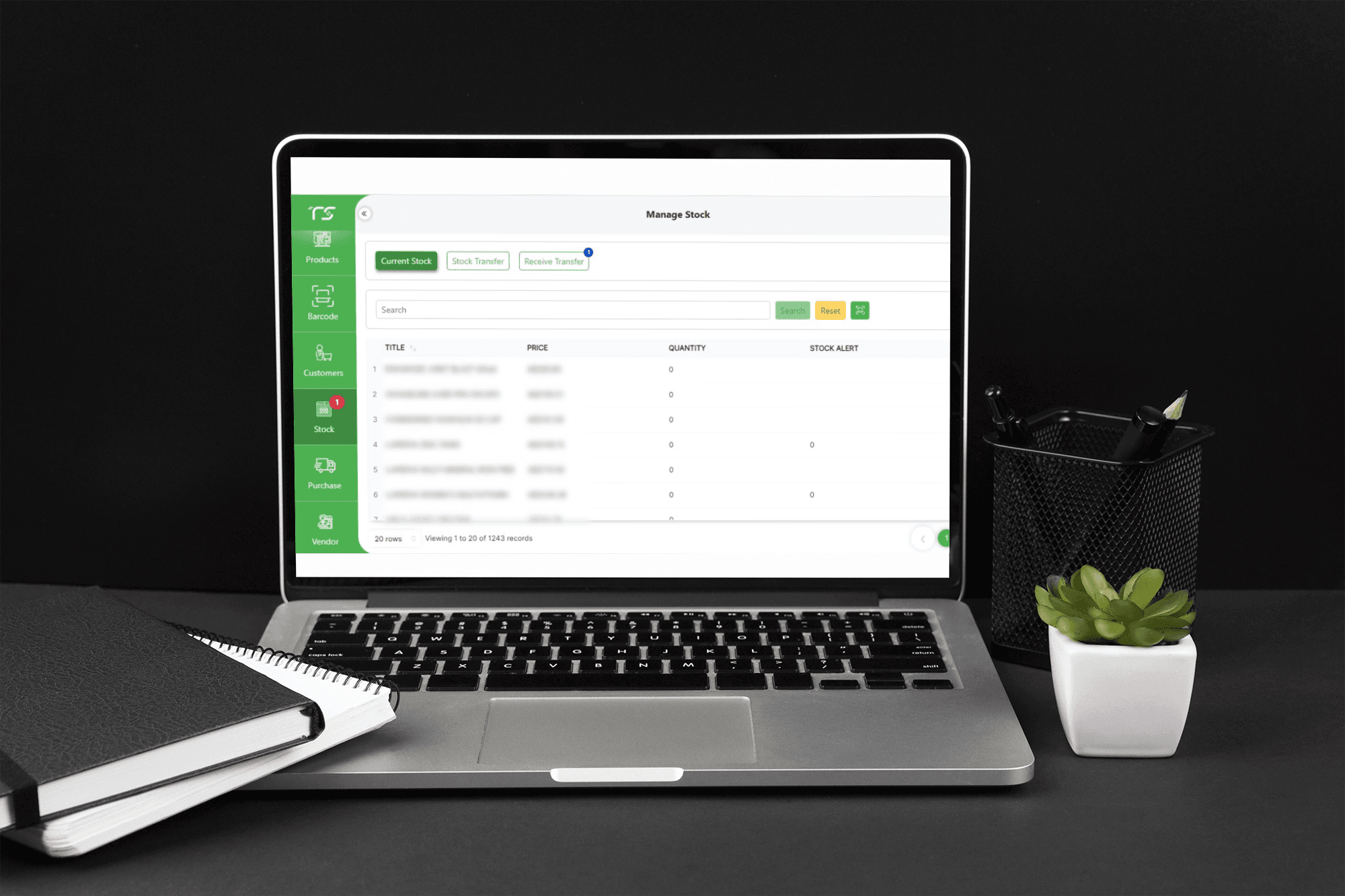 Manage Stock Feature