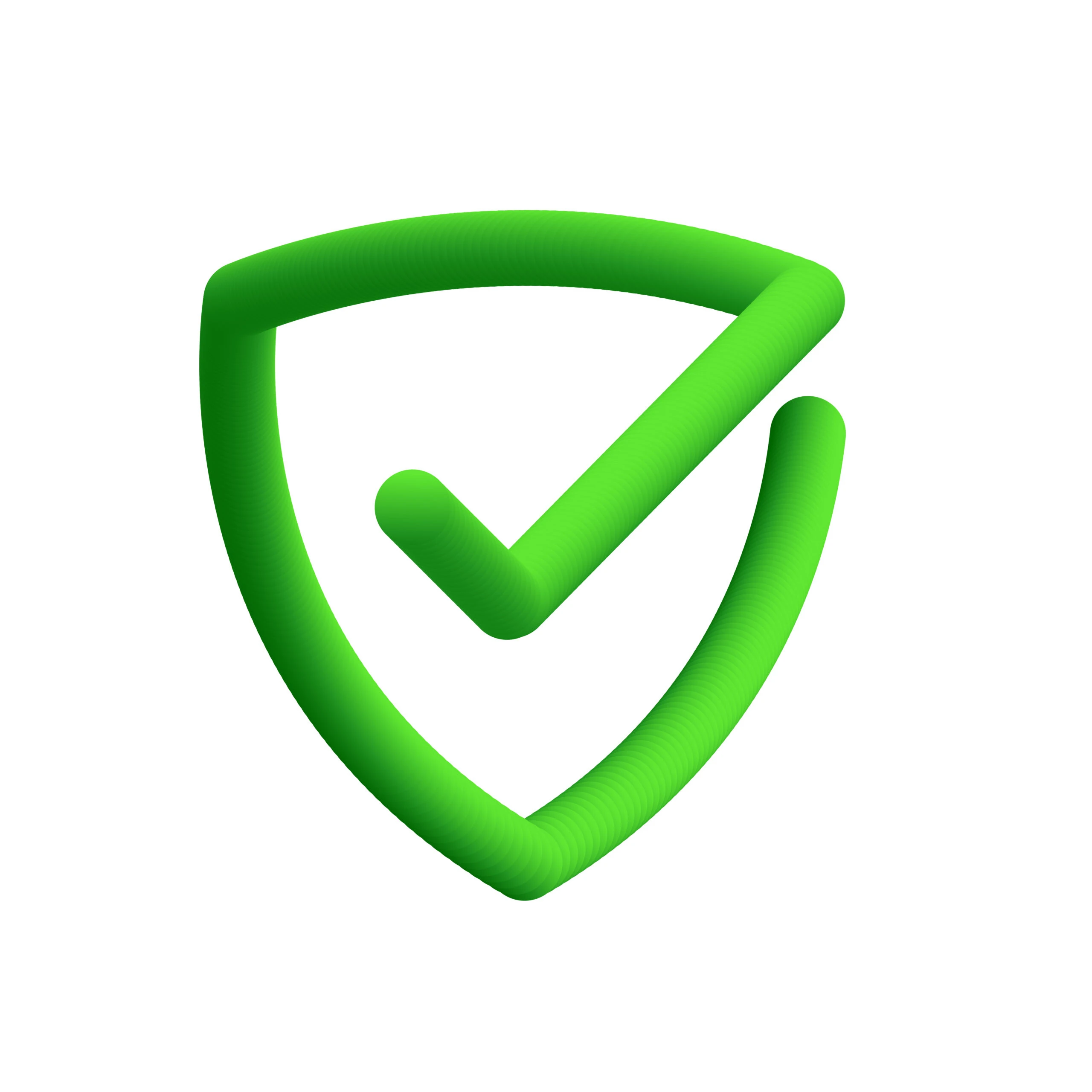 3d style approved shield logo for safe and secure data access
