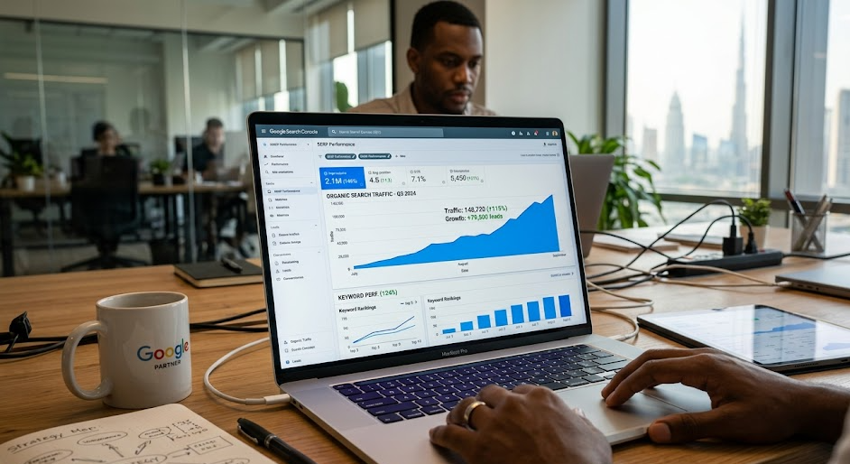 Organic traffic increased by approximately 2.5x–3x within ~6 months