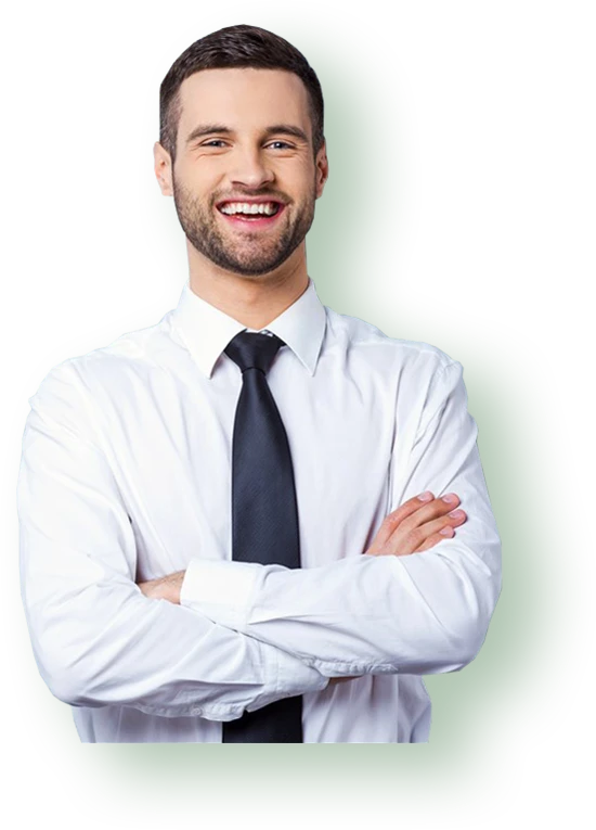 a portrait of a smiling man