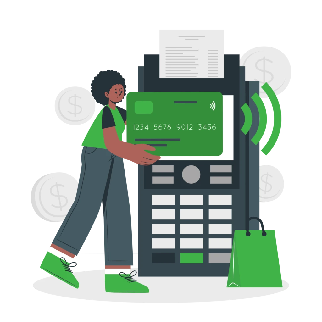 vector style credit card illustration