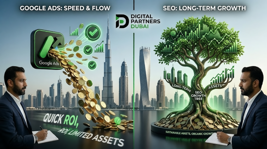 SEO ROI Dubai vs Google Ads ROI — The Numbers That Actually Matter