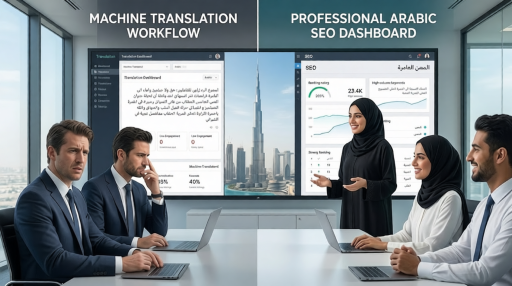 Translation vs Arabic SEO — The Mistake Costing UAE Businesses Rankings