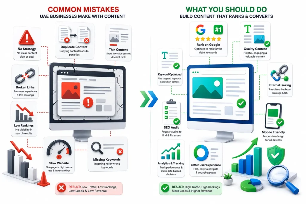 Common Mistakes UAE Businesses Make With Content